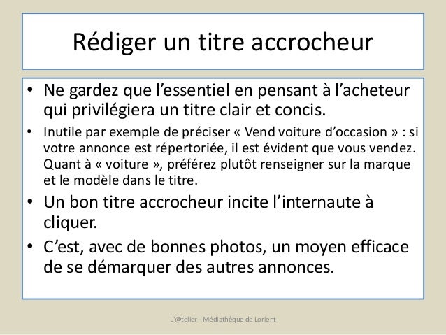 Titre accrocheur site de rencontre
