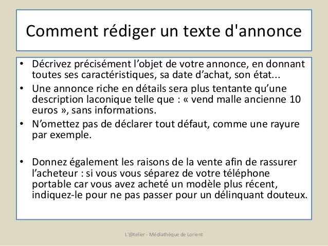 Texte pour site de rencontre