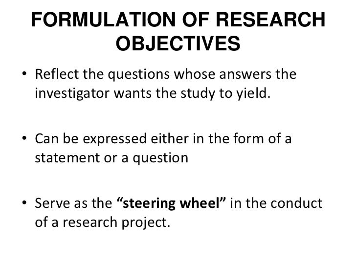 statement of objectives in research research process objective hypothesis lec2 statement of objectives in research research process objective hypothesis lec2