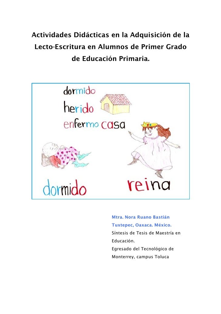 LA LECTO ESCRITURA METODO la lecto escritura metodo: