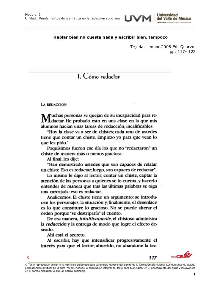 HABLAR Y ESCRIBIR BIEN hablar y escribir bien: