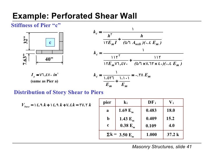 Lecture 4 5 Urm Shear Walls