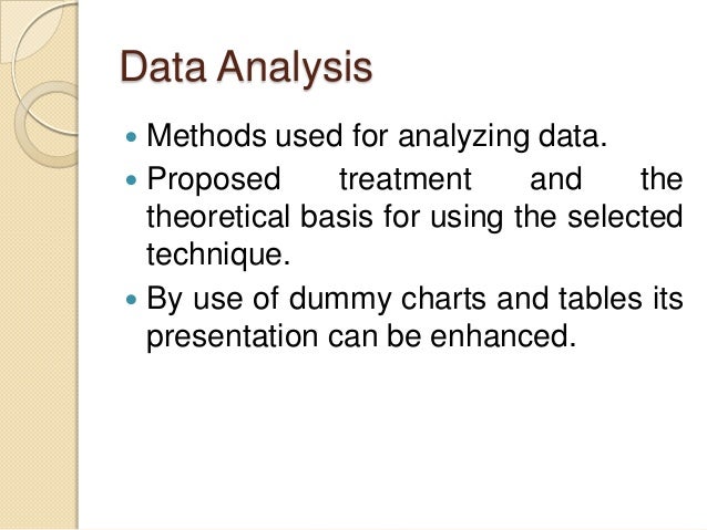 Data analysis research proposal