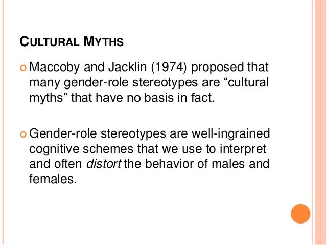 Role Stereotypes Are Been Ingrained Cognitive Schemes