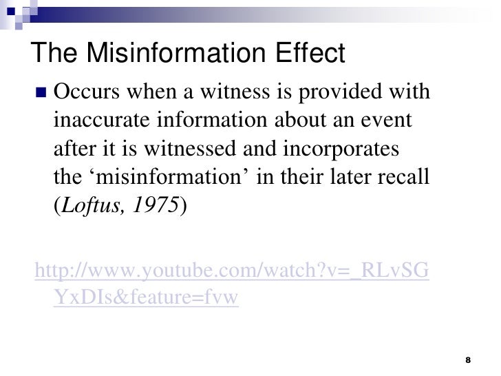 Forensic PsychologyEye Witness Testimony
