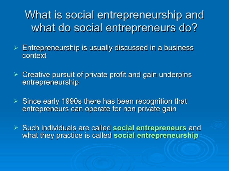 Lecture 6 Social Entrepreneurship