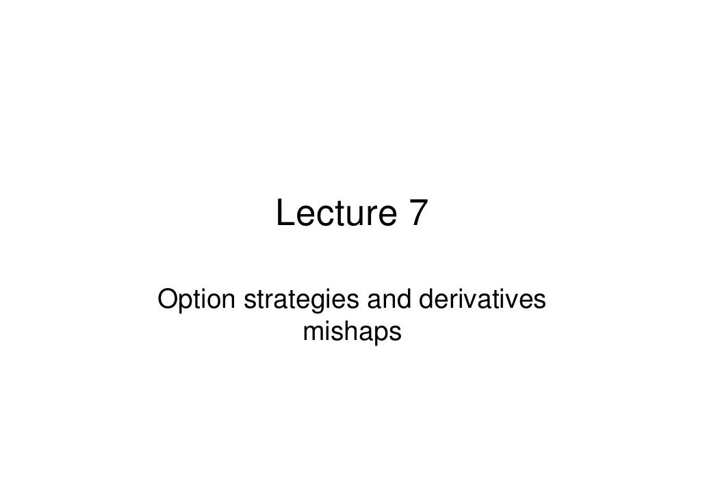 Derivatives trading strategies pdf