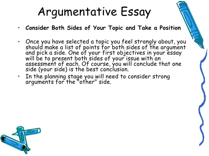 Written argumentative essays