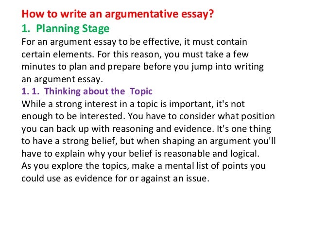 Argument - The Writing Center