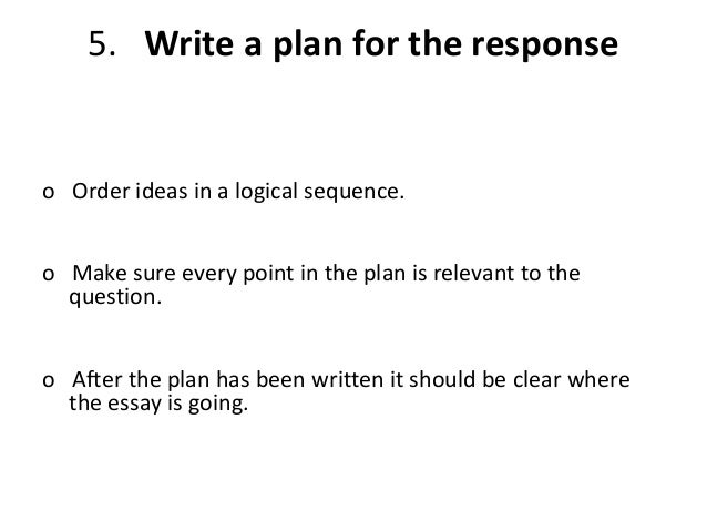 Logical order essay writing