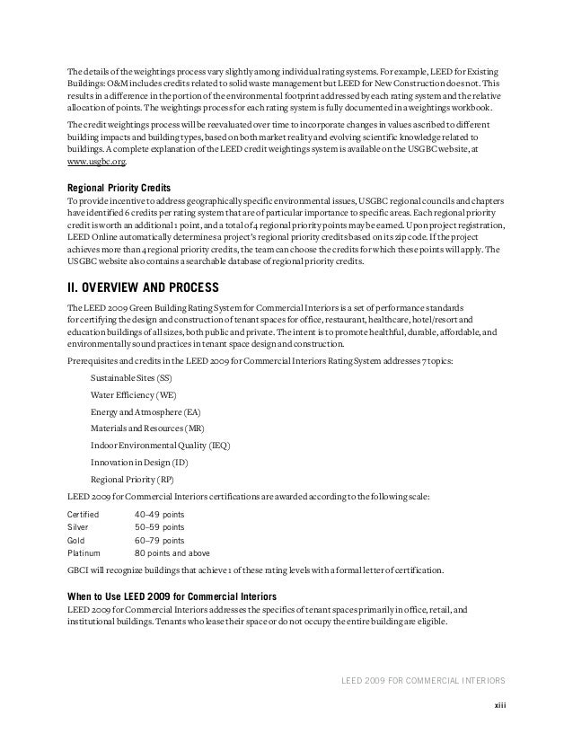 leed commercial reference guide interiors