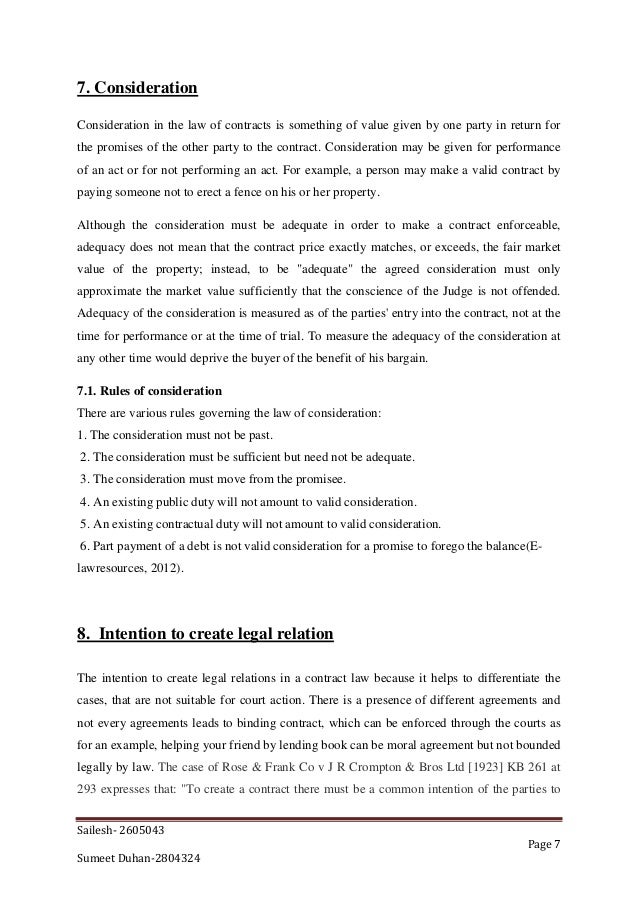 Contract law essay questions and answers