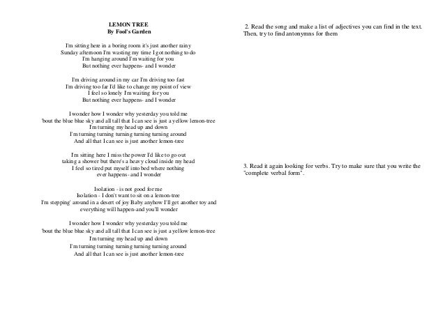 lemon tree home for christmas lyrics