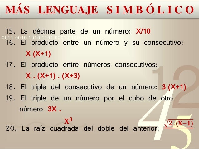 MATEMÁTICAS, SOBRE ECUACIONES y LENGUAJE COLOQUIAL