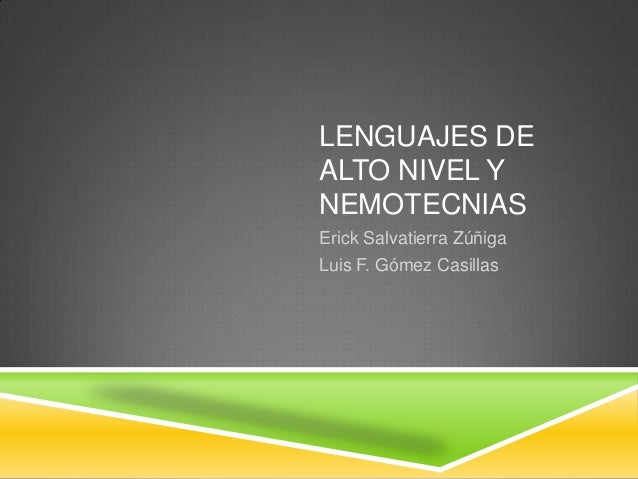 DIFERENTES LENGUAJES DE ALTO NIVEL diferentes lenguajes de alto nivel: