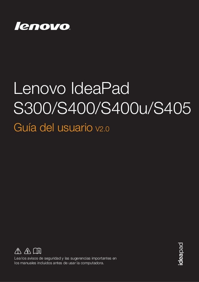 Lenovo idea pad s400 notebook pc manual spanish