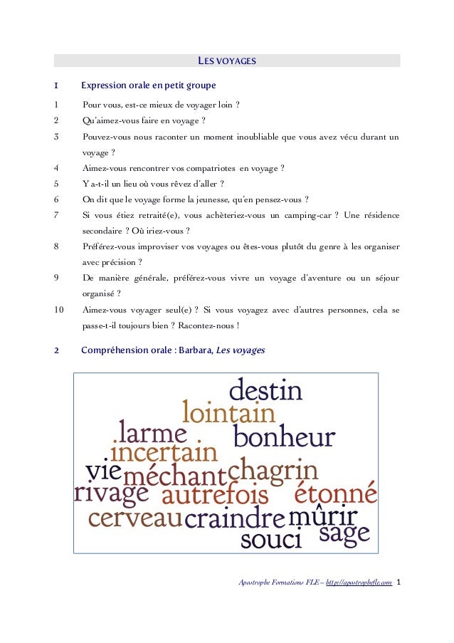 CHANSON LES VOYAGES DE BARBARA