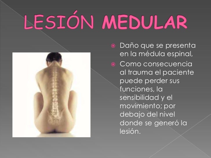 LESION MEDULAR lesion medular: