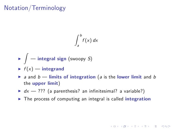 Lesson 30 The Definite Integral