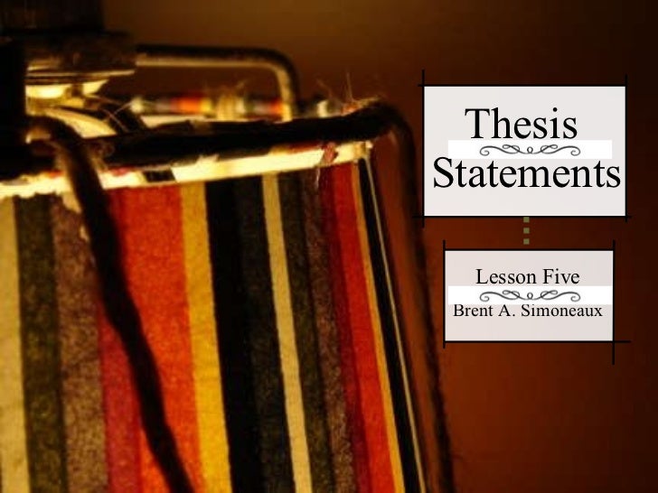 thesis lessons thesis lessons
