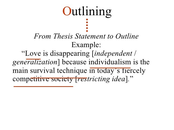 Thesis statement about love