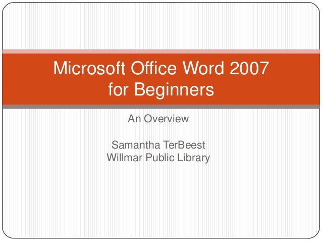 microsoft word lesson