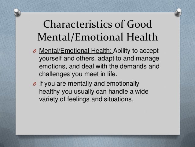 emotional and mental health