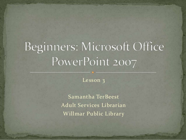microsoft word lesson
