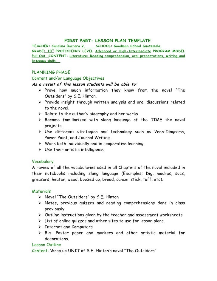 Creative writing lesson plans 7th grade - 7th Grade Lesson Plans