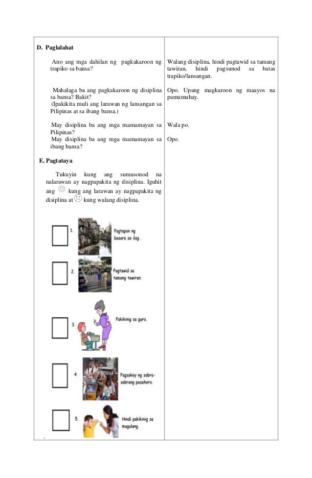 Tagalog Semi Detailed Lesson Plan Filipino