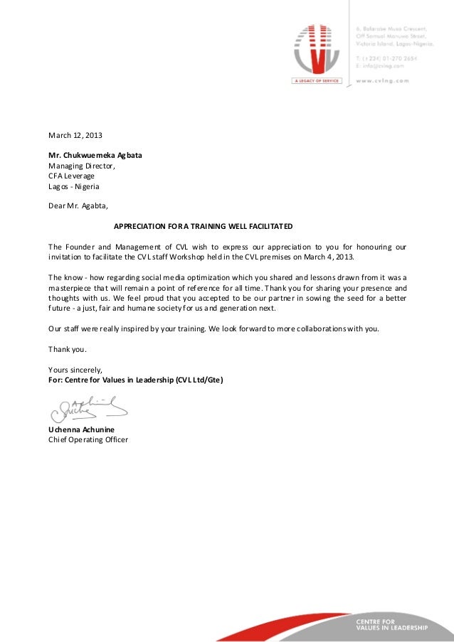 appreciation letter on leadership letter of appreciation from prof pat utomi s cvl appreciation letter on leadership letter of appreciation from prof pat utomi s cvl