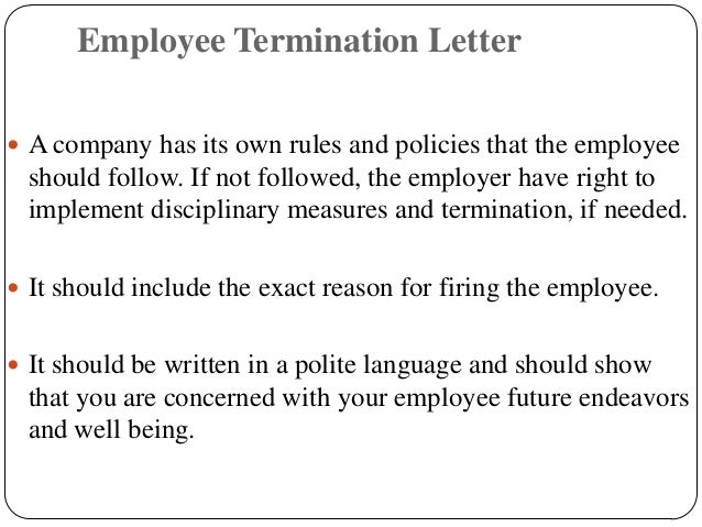 company termination letters