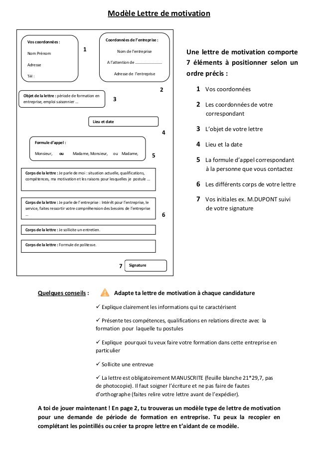Lettre De Presentation Entreprise