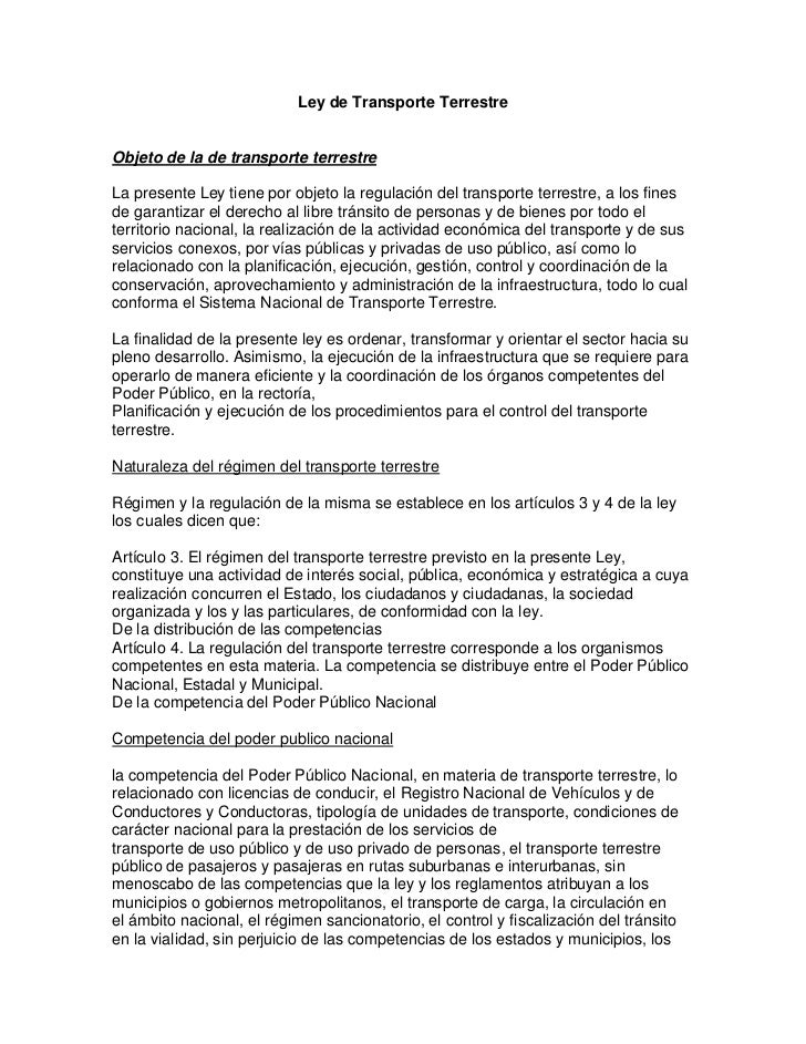 LEY DE TRANSITO EN VENEZUELA ley de transito en venezuela: