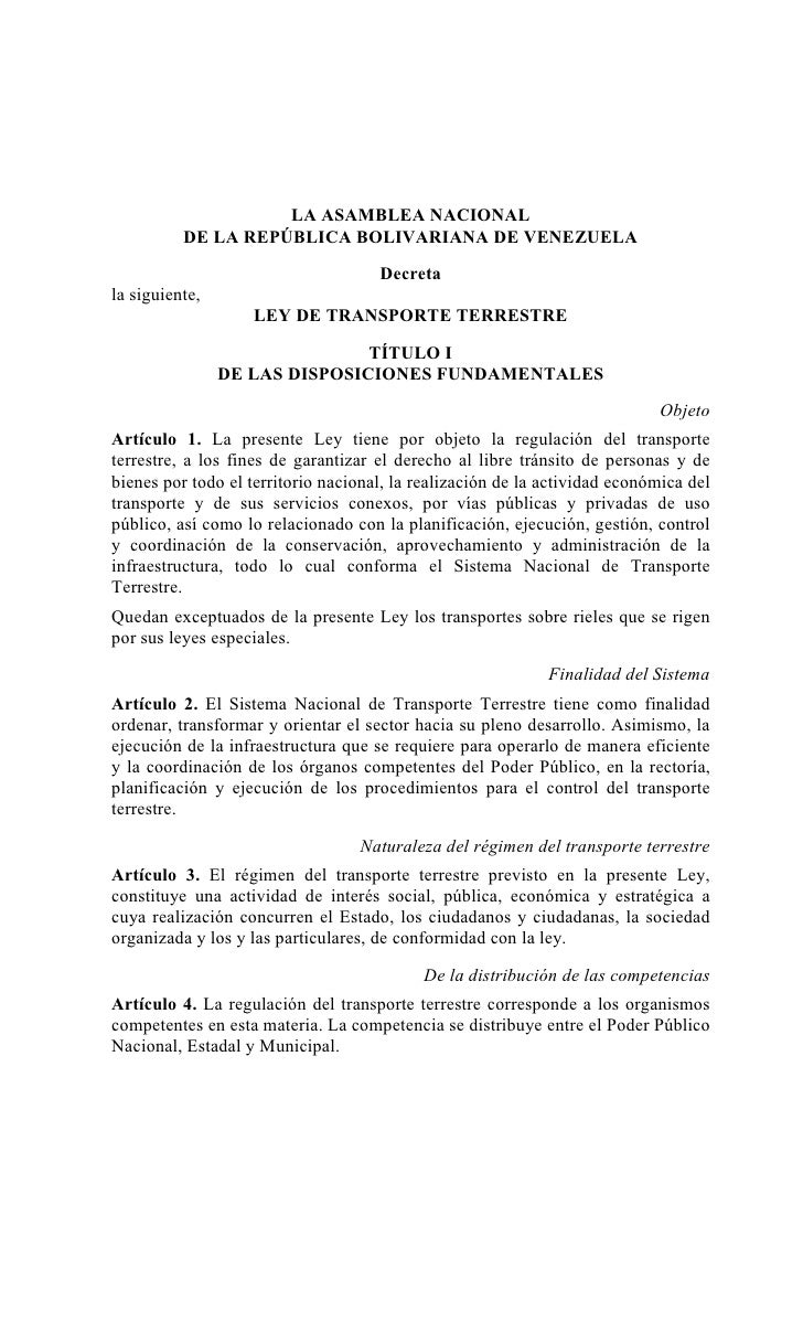 LEY DE TRANSITO EN VENEZUELA ley de transito en venezuela: