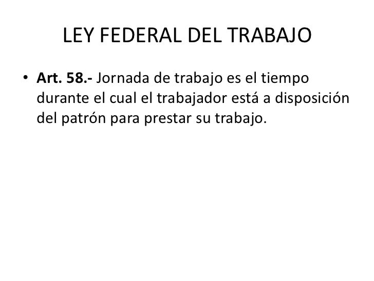 Ley federal del trabajo
