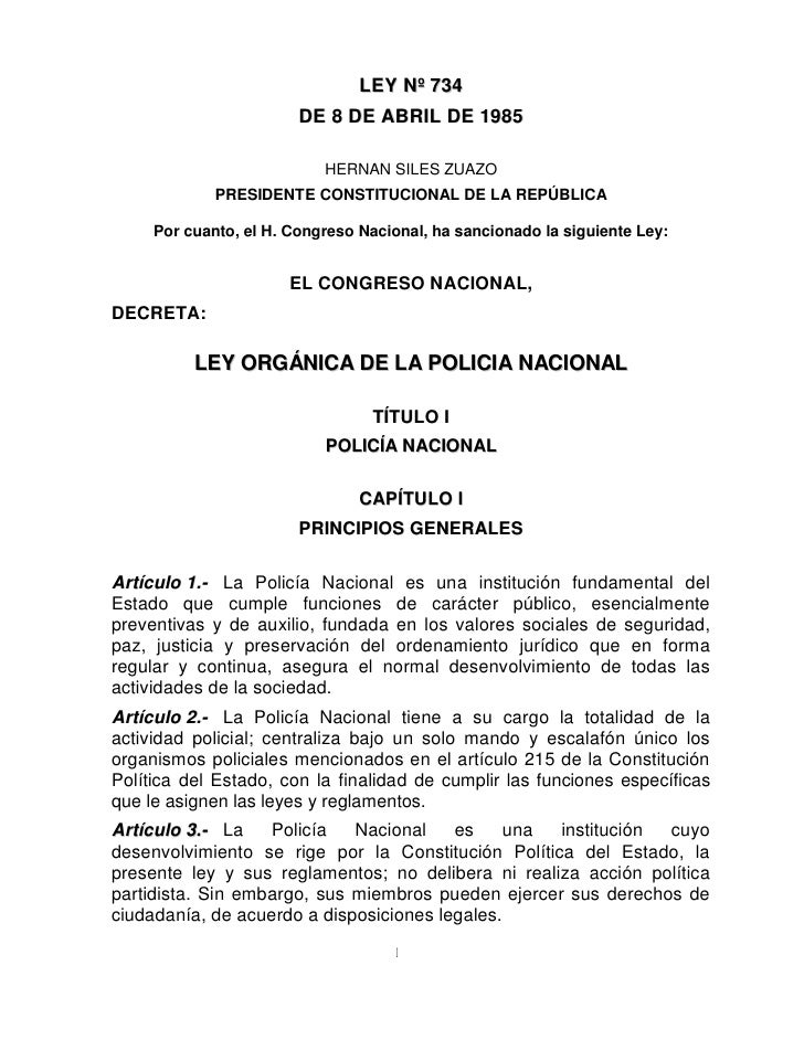 LEY GENERAL DE POLICIA ley general de policia: