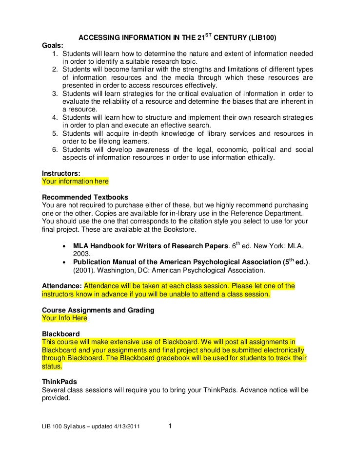 syllabus template high school