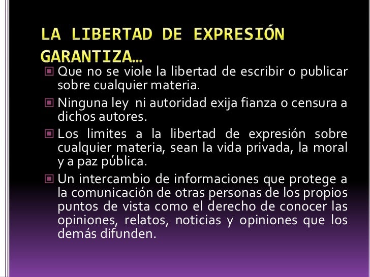 Libertad de expresión Libertad de expresión