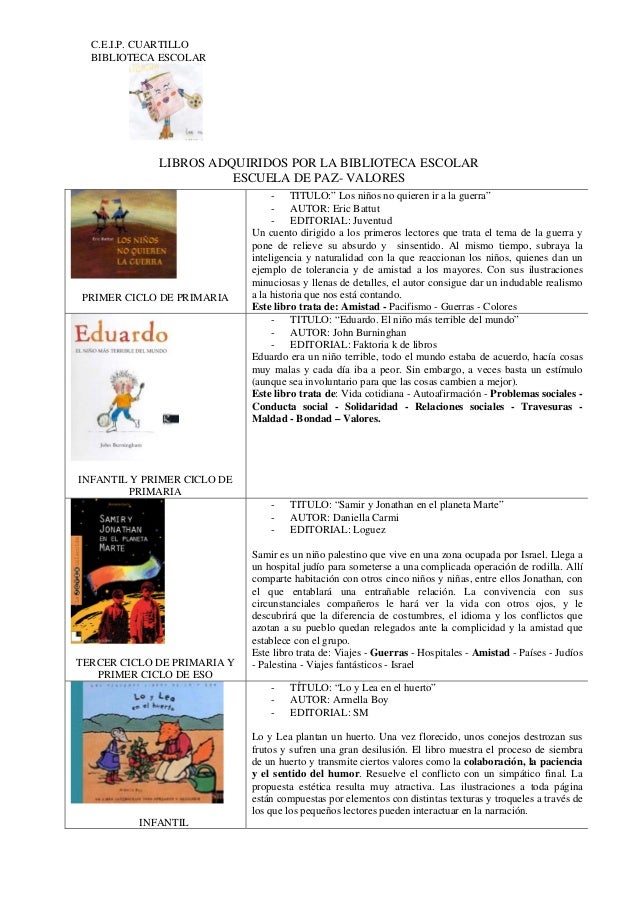 LIBROS SOBRE VALORES libros sobre valores: