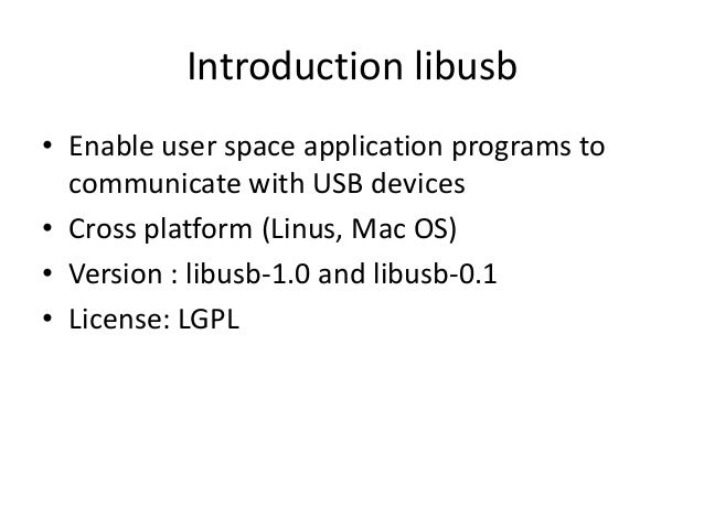 libusb guide