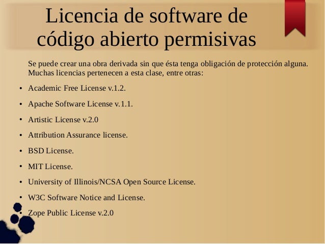 Resultado de imagen para licencia de software de código abierto permisivas