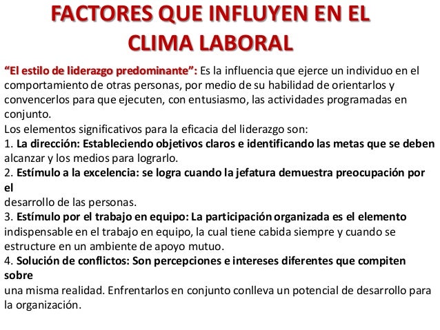 Liderazgo y Clima Laboral