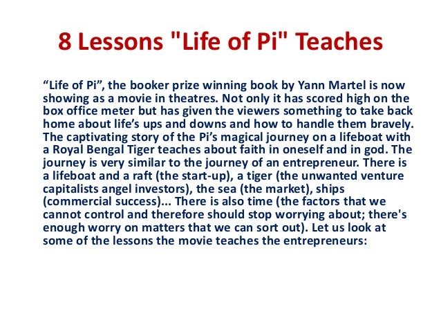 reaction paper about life of pi