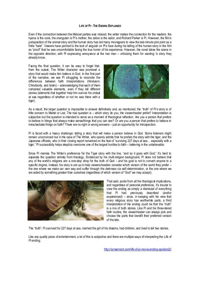 Life Of Pi Personal Response Essay