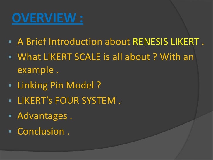 Likert's four systems on leadership