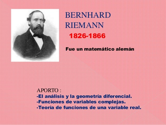 bernhard riemann aportes a la matematica principales aportaciones del calculo bernhard riemann aportes a la matematica principales aportaciones del calculo