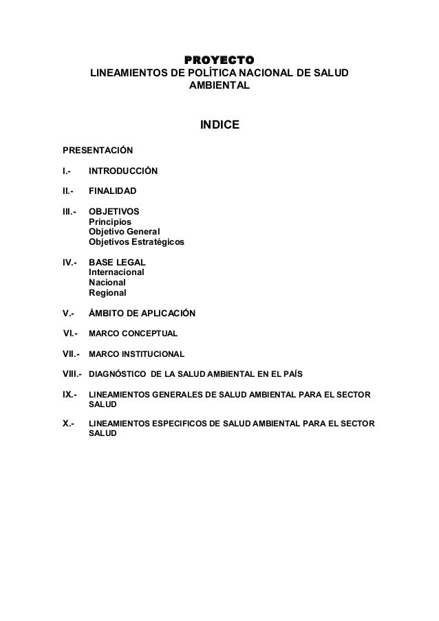 LINEAMIENTO DE LA POLITICA DE SALUD lineamiento de la politica de salud: