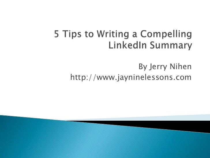 Tips on writing an abstract