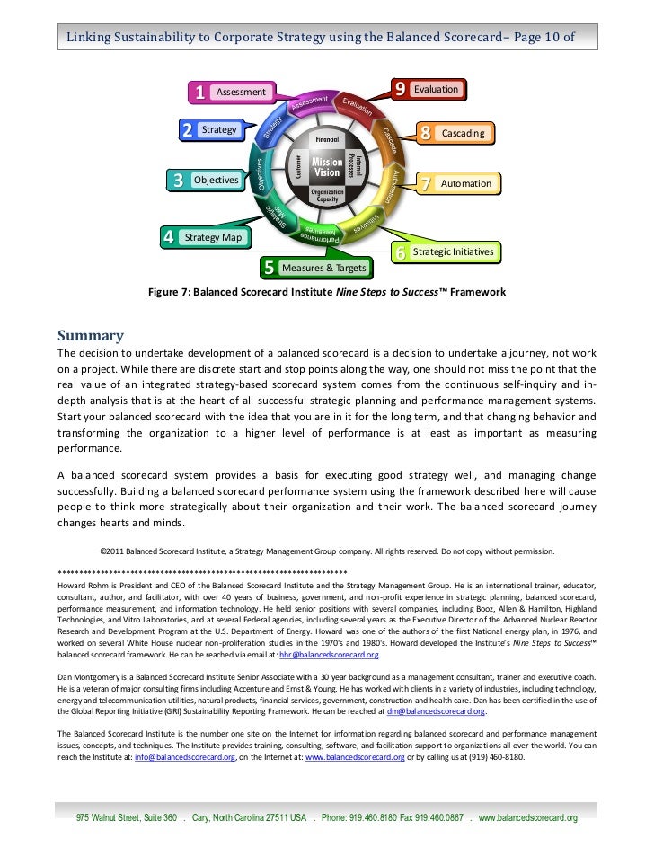 linking the balanced scorecard to strategy The balanced scorecard was developed to measure both current operating performance and the drivers of future performance many managers believe they are using a balanced scorecard when they supplement traditional financial measures with generic, non-financial measures about customers, processes, and employees. linking the balanced scorecard to strategy The balanced scorecard was developed to measure both current operating performance and the drivers of future performance many managers believe they are using a balanced scorecard when they supplement traditional financial measures with generic, non-financial measures about customers, processes, and employees.